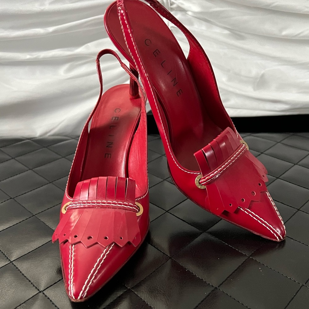 Celine sling back pumps